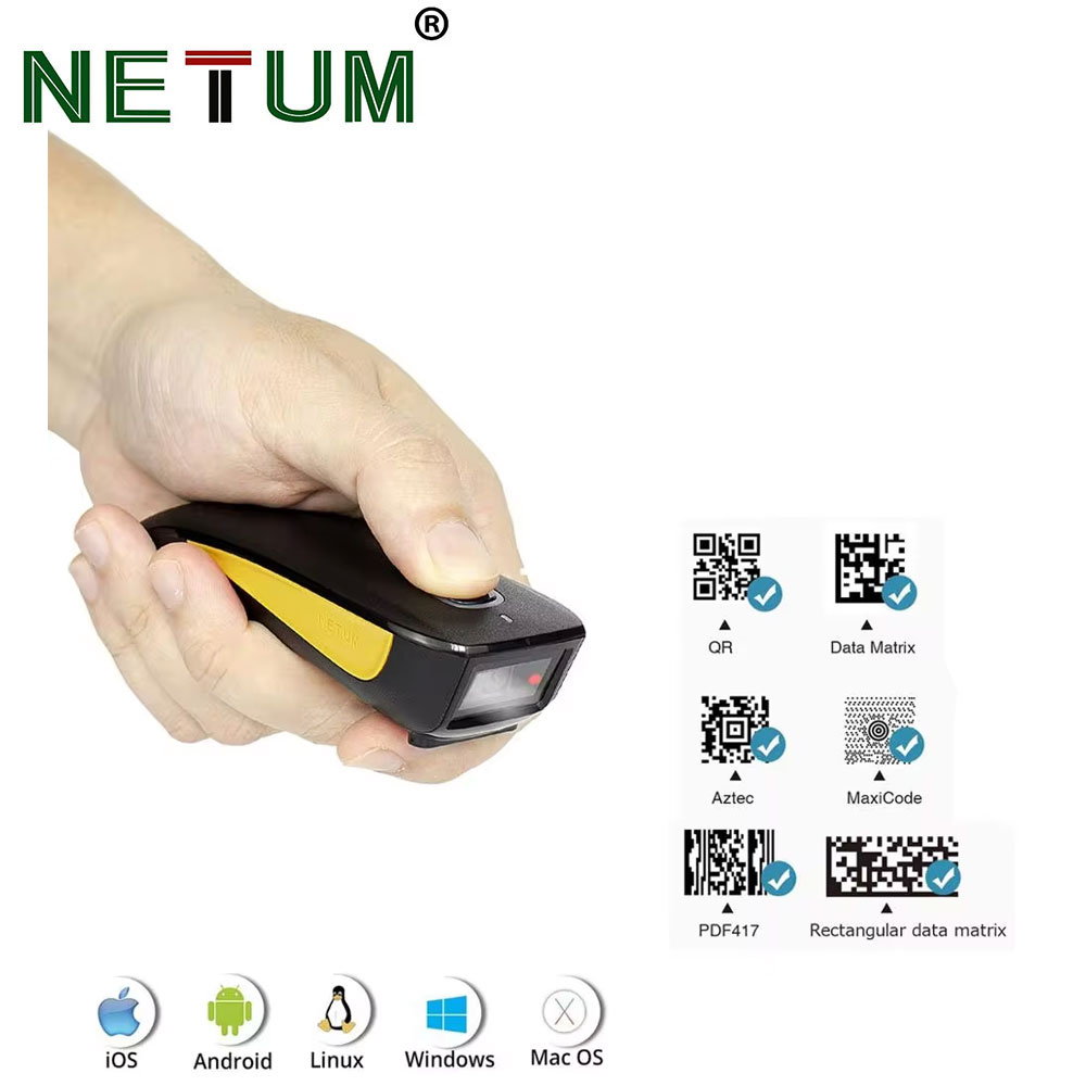 Barcode Scanner Wireless - NETUM C750 Bluetooth 2D 바코드 스캐너,