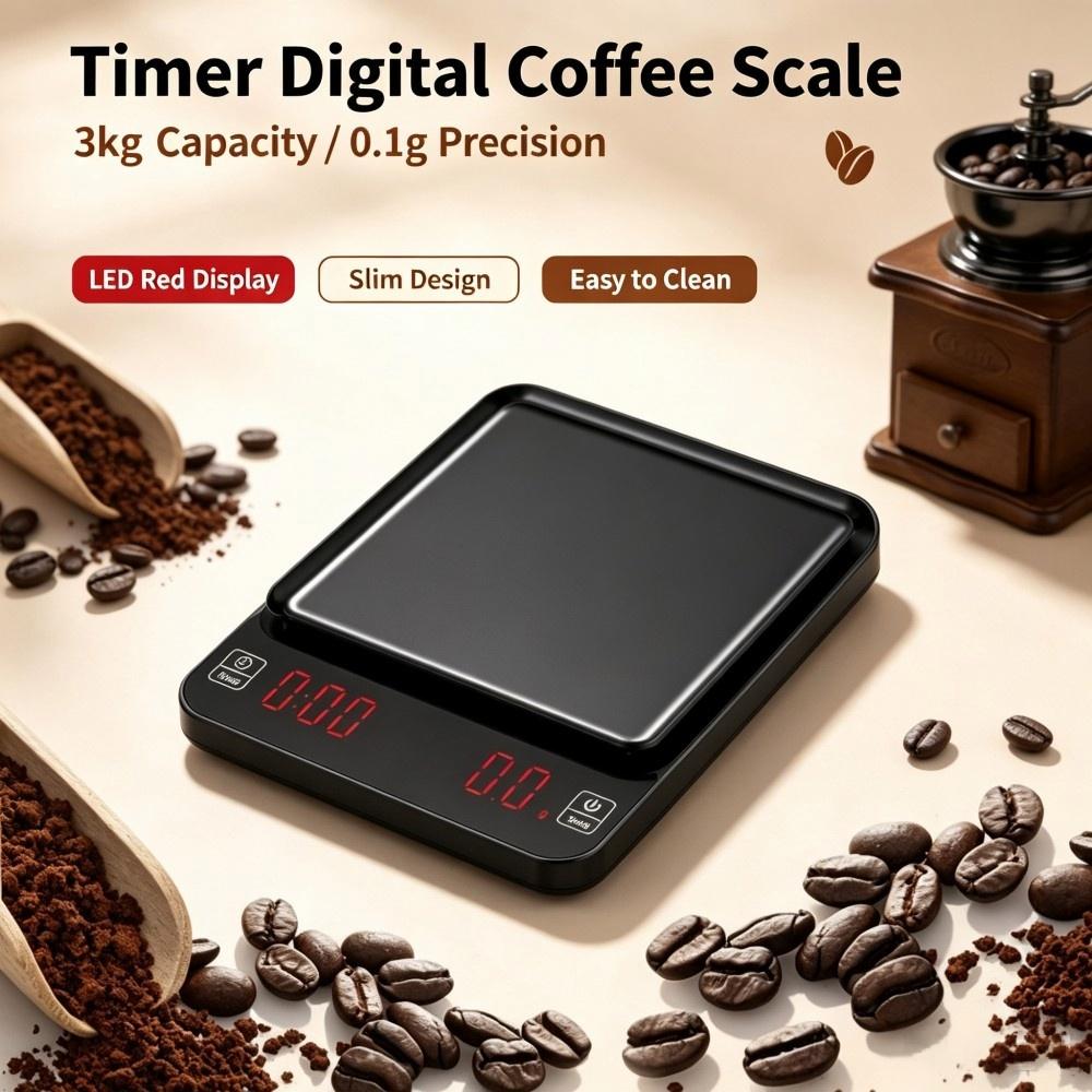 Electronics & Gadgets Starting With D - 3kg/0.1g 고정밀 디지털 커피 저울, LED