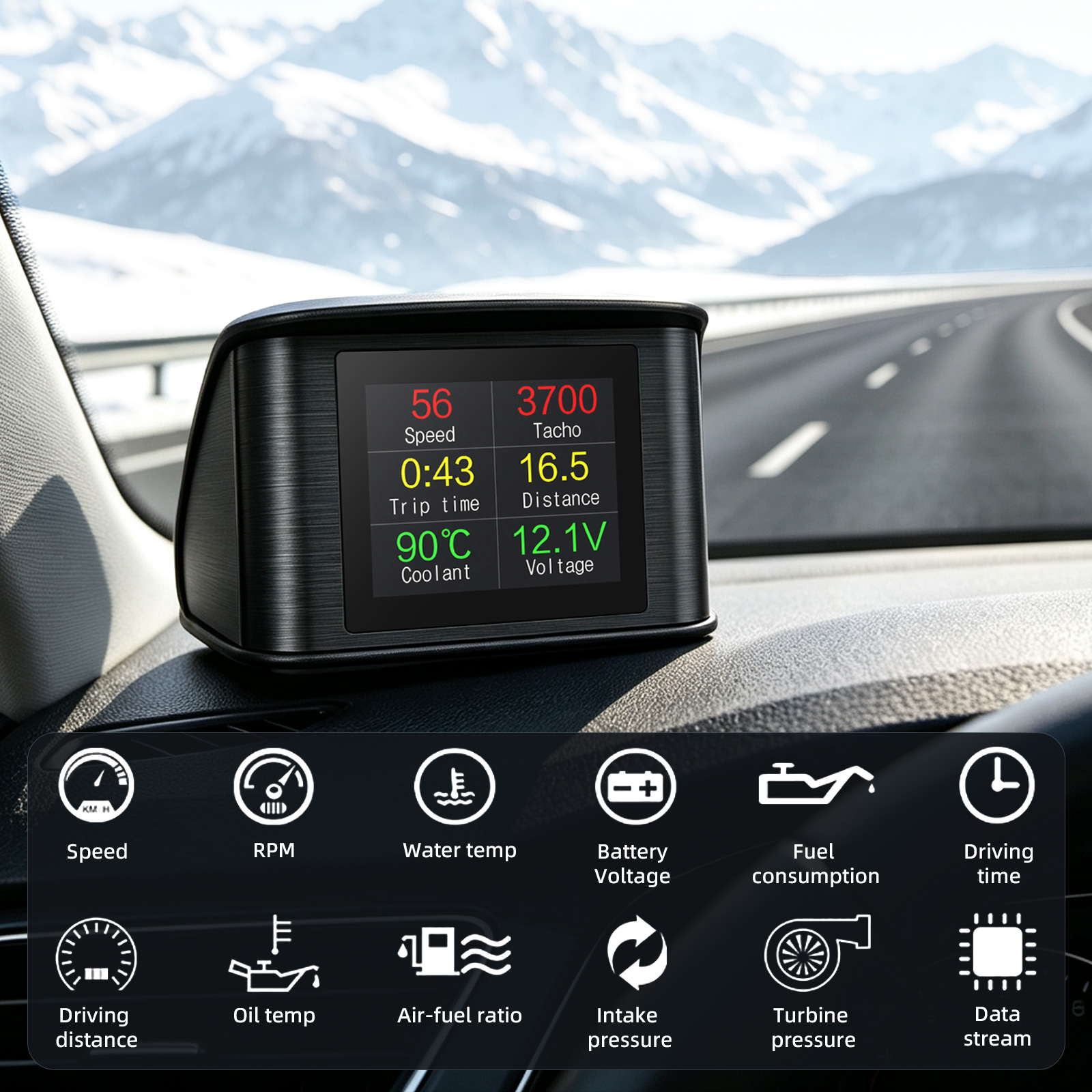 차량 OBD 미터 스마트 헤드업 디스플레이 P10 P1 - Electronics Gadgets Wholesale 리뷰 및 가격