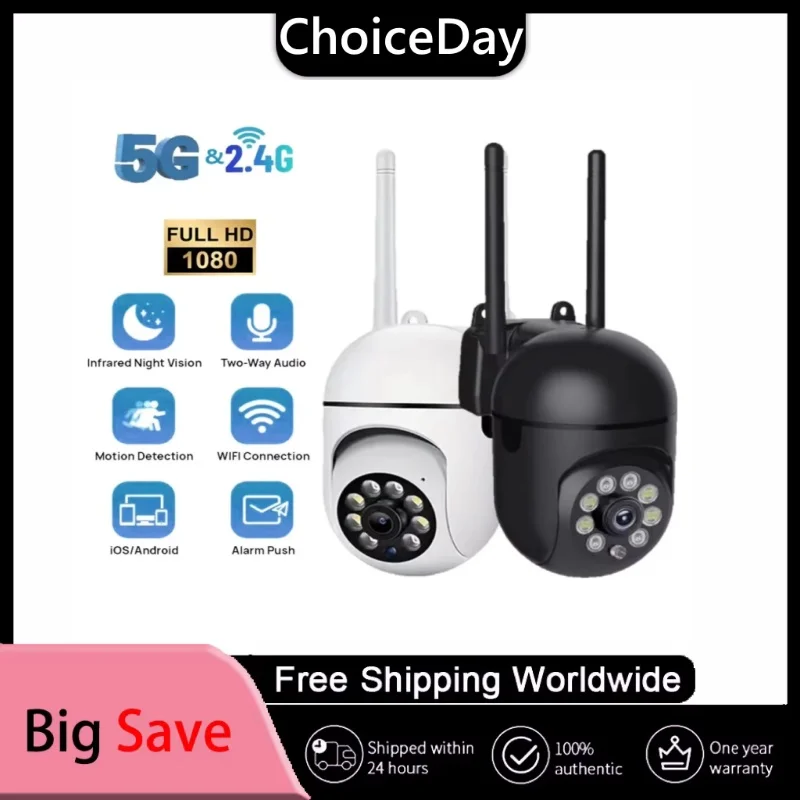 5G 와이파이 비디오 감시 카메라 5MP CCTV PT - Compact Camera Mirrorless 리뷰 및 가격
