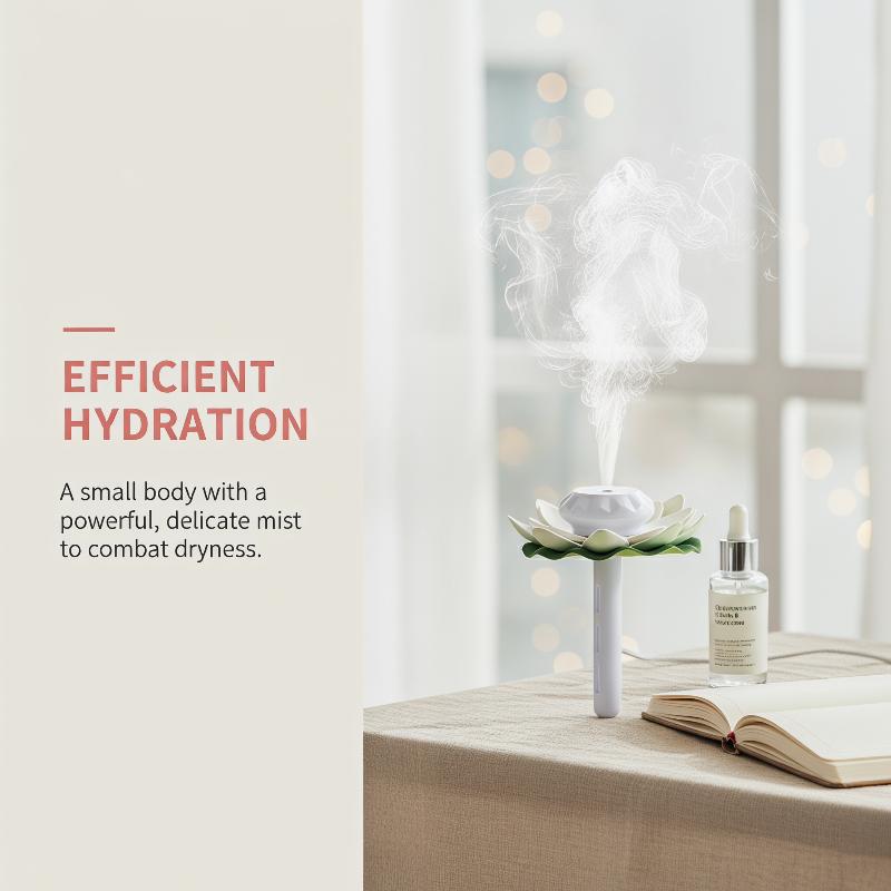 LED 조명이 있는 연꽃 모양 가습기 스틱, 휴대용 U - Electronics Gadgets For Home 리뷰 및 가격