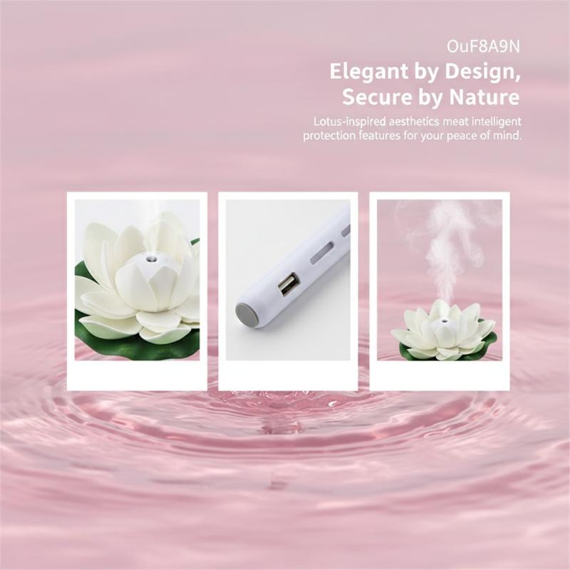 LED 조명이 있는 연꽃 모양 가습기 스틱, 휴대용 U - Electronics Gadgets For Home 리뷰 및 가격