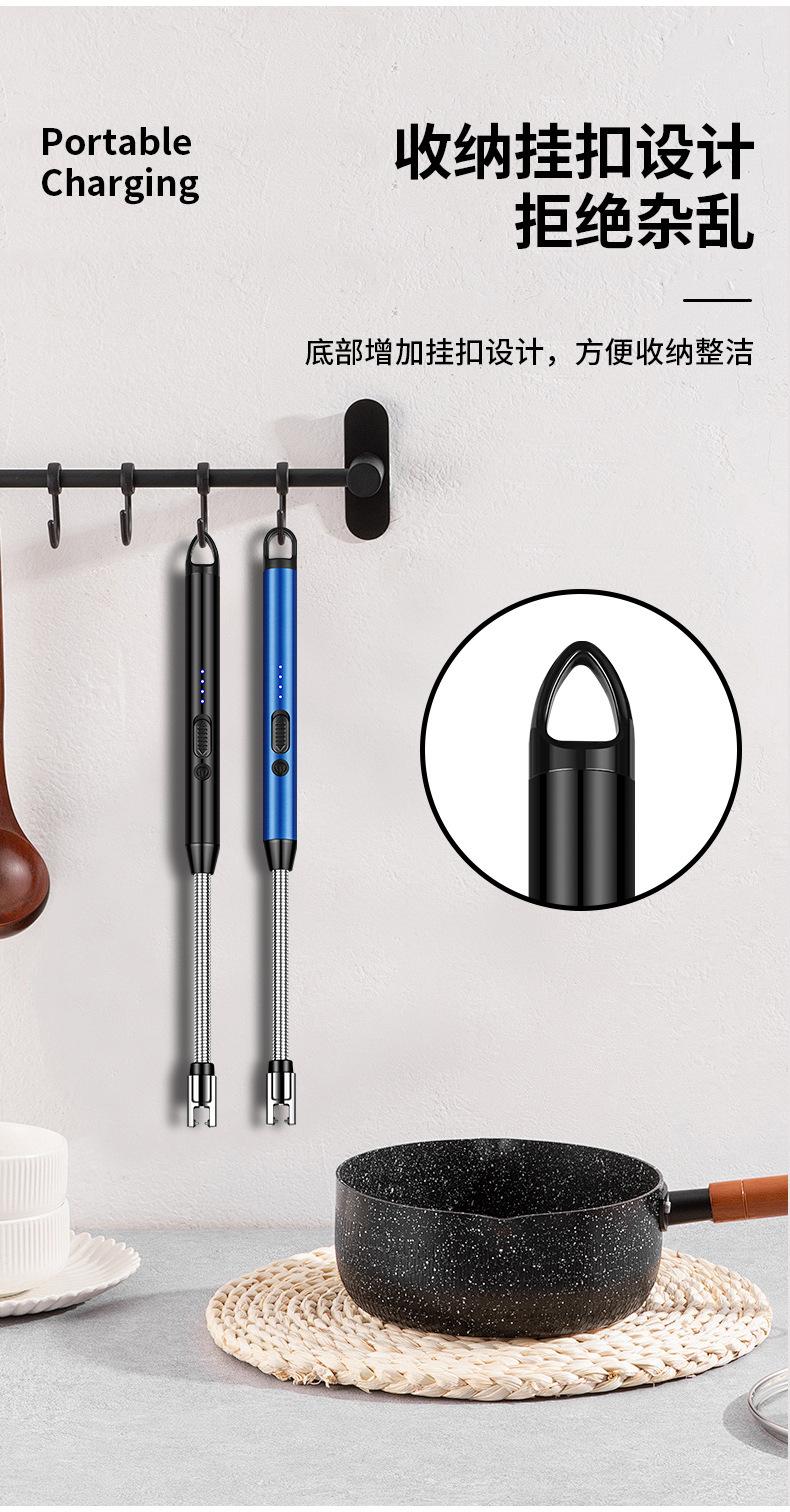 360 ° 회전 가능한 방풍 전자 라이터, 스토브 점화 - Electronics Gadgets For Home 리뷰 및 가격