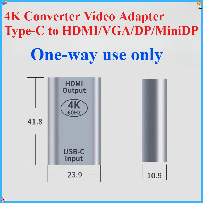 4K 변환기 비디오 어댑터 Type-C-HDMI/VGA - Electronics And Gadgets With C 리뷰 및 가격