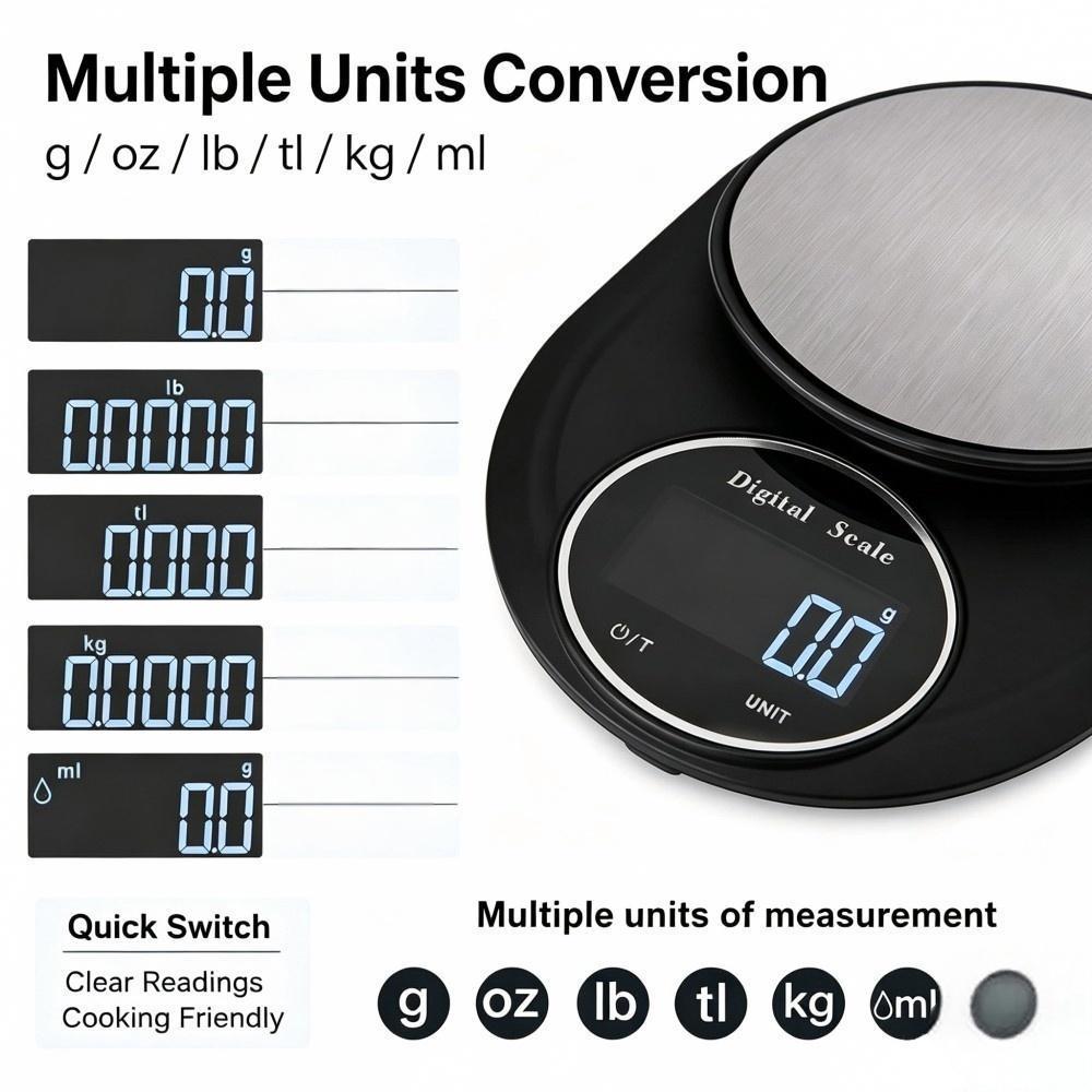2KG 0.1g 미니 휴대용 디지털 주방 저울, 원형  - Electronics & Gadgets Starting With D 리뷰 및 가격